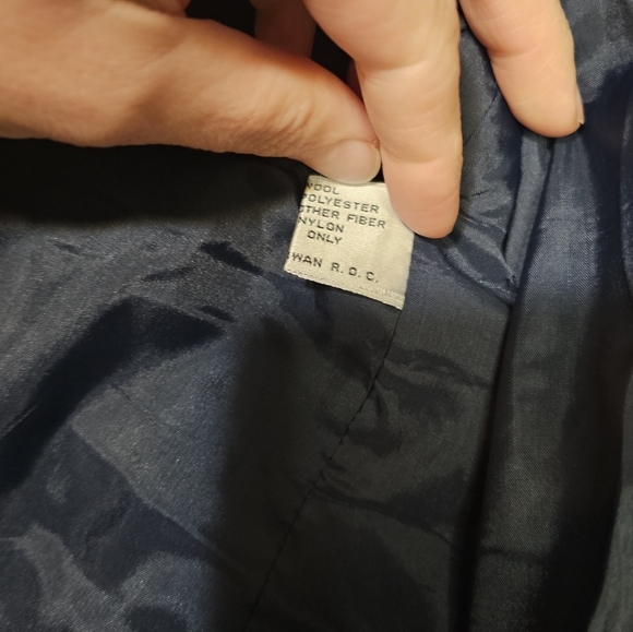 David Benjamin Wool Blazer Jacket Women's Size 13/14 Short Navy Blue Classic - Picture 8 of 11